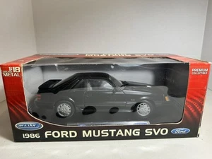 Ford Mustang SVO 1986 1/18 WELLY BLACK RARO EN BUEN ESTADO. - Imagen 1 de 7