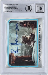 Tarjeta de 10 Topps Empire Strikes #235 BGS 1980 firmada por Brian Johnson Star Wars con insc - Imagen 1 de 1