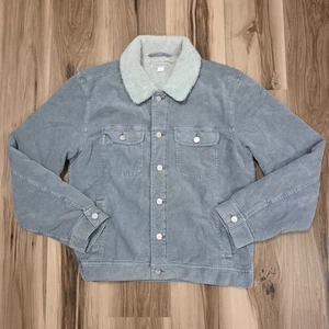 Outerknown Jacket Mens L Blue Corduroy Paz Trucker Sherpa - Picture 1 of 9