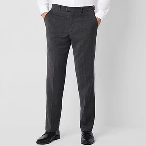 Pantalón Stafford Para Hombre Calce Clásico Frente Plano, Carbón Espiga, Talla 42x30 NUEVO - Imagen 1 de 8