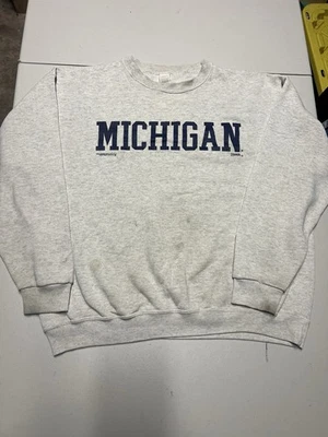 VTG University of Michigan XL  Sweatshirt Made For Foot Locker in USA Stained - Image 1 of 4