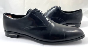 Zapatos Oxford de cuero de alto brillo PRADA 10 EE. UU. 2EC031 negros regulares $950 - Imagen 1 de 10