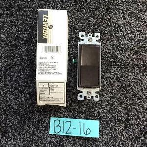 Interruptor silencioso de CA de un solo polo Leviton Decora 15 amperios negro 1 pieza - Imagen 1 de 4