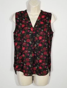 Vince Camuto Women Size XS Top Blouse Multicolor Floral V-neck Sleeveless Hi-Low - Picture 1 of 5