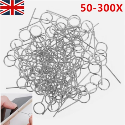 50-300X Universal Sim Card Ejector Pin Removal Tool Key for iPhone iPad Samsung - Image 1 of 4