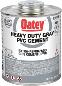 31105, 32 Oz, Gray, 32 Ounce PVC Cement - Picture 1 of 9