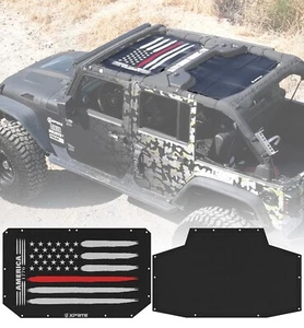 Cubierta de malla parasol Red Line bandera de EE. UU. para Jeep Wrangler JK JKU 2007-2018 4 puertas - Imagen 1 de 9
