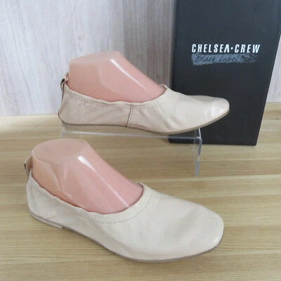 CHELSEA CREW Clara 38 Mujer Talla 7 Cuero Nude Ballet Pisos Foto 1 de 4