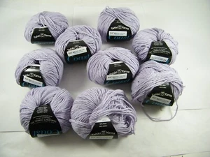TAHKI YARN COAST # 015 LAVENDER WOOL AND COTTON LOT OF 9 SKEINS 50 GM - Picture 1 of 5