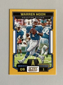 Warren Moon 2023 Score football GOLD parallel #8 Houston Oilers