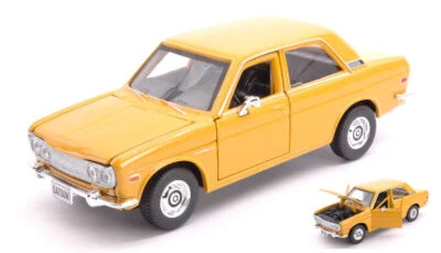 MODELLINO AUTO STATICO MAISTO DATSUN 510 1971 GIALLO MODELLISMO SCALA 1:24 - Immagine 1 di 2