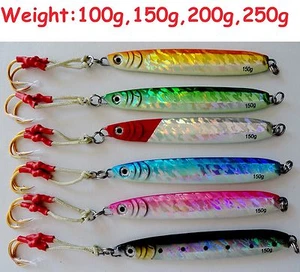 Juego de 6 Cuchillos Vertical Mariposa Plantilla de Pesca 100g 150g 200g 250g PESO SELECCIONADO - Imagen 1 de 5