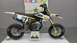1/12 Newray Husqvarna FC 450 2019 Supermoto Motard Conversione Jason Anderson 21 - Zdjęcie 1 z 16