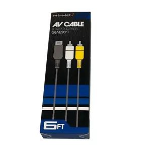 Retro-bit Sega Genesis Model 1 AV Cable (6 Ft Long) Retail Packaging - Picture 1 of 3