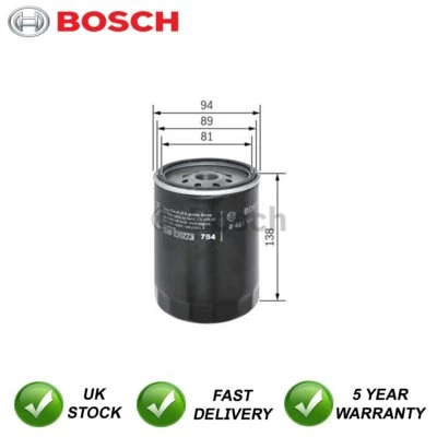 Oil Filter Bosch Fits Chevrolet Blazer S10 Camaro Corvette Opel Diplomat - Image 1 of 4