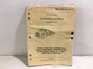 TM 9-2320-270-20-2. Truck tractor, Heavy Equip Transport, C-HET, 8x6 ,M911. 1986 - Picture 1 of 3