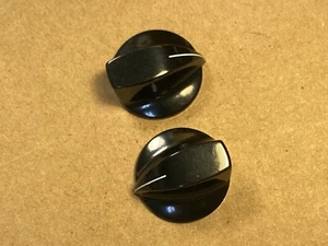 2 New 1.125" Daka-Ware Streamlined Black Bakelite Pointer Knobs for Valco Supro - Picture 1 of 8