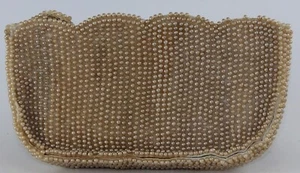 Beaded Clutch-Pink & Silver-Inner Pocket-Beaded Zipper Pull-7 3/4" x 4 1/4" - Picture 1 of 6