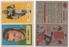 NFL Trading Cards 1950s And 1960s Single Cards