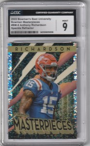 2022 BOWMAN BEST ANTHONY RICHARDSON MASTERPIECES SPECKLE REFRACTOR # BM-9  💎💎