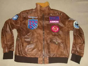 MAVERICK Authentic TOP GUN MOVIE Aviator/Bomber JACKET Halloween COSTUME Men's L - Picture 1 of 5