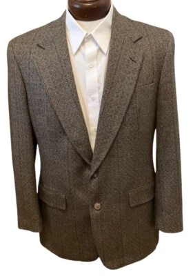 Chaqueta Blazer AUSTIN REED LONDON 40R Marrón Lana Espiga EE. UU. *Como Nueva* Foto 1 de 4