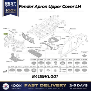 ⭐Genuine⭐ Fender Apron Upper Cover LH 84159KL001 for Hyundai Ioniq - Picture 1 of 1