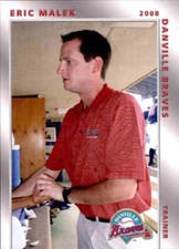 2008 Danville Braves Grandstand #19 Eric Malek Paradise Texas TX Baseball Card