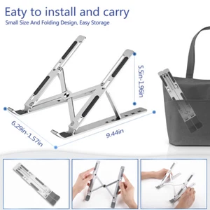 Laptop For Macbook Desktop Foldable Holder Accessories Portable Office Stand - Picture 1 of 11