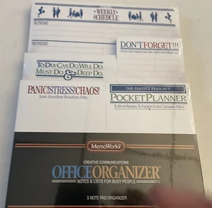 MemoWorkx Organizer Notepads To Do Lists Pack Of Five Office Supplies NEW - Picture 1 of 3