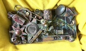 Folk Art 1 Of A Kind Recycled Metal And Other Junk Art Sculpture - Picture 1 of 5