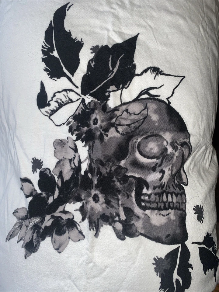 INC XXL Men’s Long Sleeve White W/skoal - Image 1 of 4