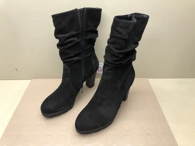 Botas Paul Green Kyle negras gamuza plataforma holgada tacones para mujer - ¿NUEVAS? Foto 1 de 4