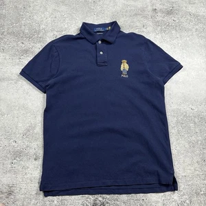 Polo Ralph Lauren Bear Polo Shirt Blue Men’s Size M - Picture 1 of 20