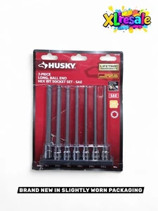 Husky 3/8 in Drive SAE Long Ball Hex Bit Socket Set 7-Piece - Picture 1 of 6