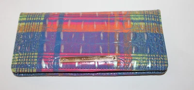 Brahmin Melbourne ADY Bifold Leather Wallet in Madras Plaid Print - Image 1 of 2
