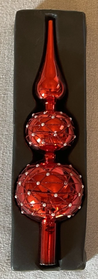 Rote Spitze für Weihnachtsbaum – Christbaum – 8x31cm – Schmuck - Bild 1 von 1