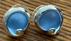 Vintage Damen Ohrstecker für Ohrstecker Faux blau Edelstein Modeschmuck - Bild 1 von 5