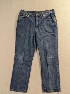 Damen Denim Jeans Größe 14P Mid Rise Straight Leg Baumwollmischung Blau - Bild 1 von 8