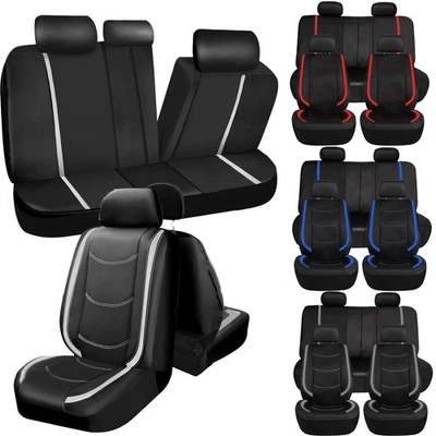 For Jeep Wrangler JK JL  2007-24 Leather Seat Covers Protector 2/5 Sits Full Set - Image 1 of 4