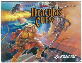 MANUAL ONLY Castlevania III / 3: Dracula's Curse (Nintendo NES 1990) Authentic