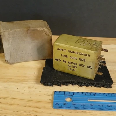 1956 ADC Army Navy A7185 T104 Audio Input Transformer NOS Coated Sealed - Image 1 of 4