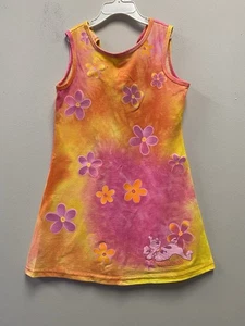 Vestido De Colección Scooby Doo Vibrante Rosa Naranja Retro Flower Power Tie-Dye—6X Niñas - Imagen 1 de 7