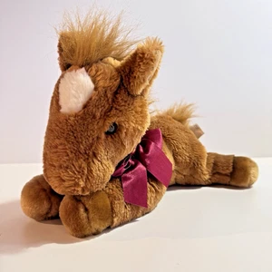 Chestnut Brown Horse Plush Stuffed Animal White Patch On Head Kid Connection Vtg - Bild 1 von 12