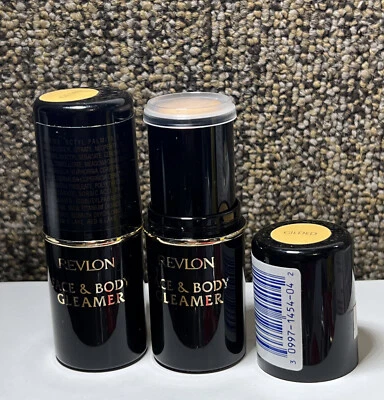 (2) Revlon FACE & BODY GLEAMER Stick Illuminator Highlight GILDED Ltd Ed .38 oz - Image 1 of 2