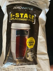 ZERO WATER Pitcher 5 Stage Replacement Filter - New (1 Filter) Sealed - Picture 1 of 3