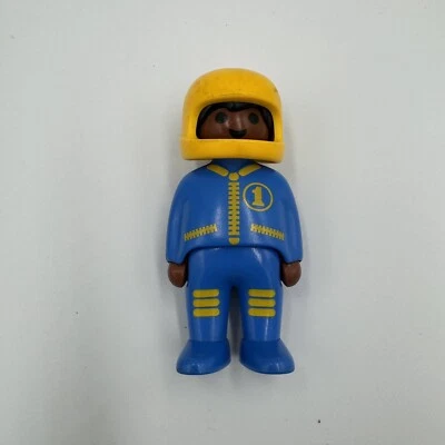 Playmobil 123 Ethnic Race Car Bike Driver Male Adult - Image 1 of 2