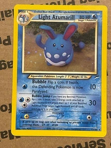 Pokemon Card - Light Azumarill Neo Destiny 13/105 Holo Rare - Picture 1 of 2