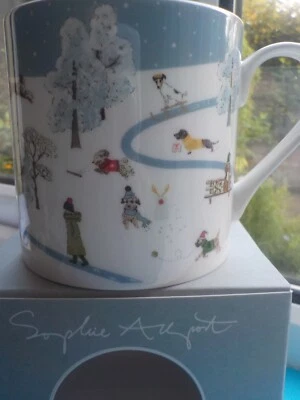 Sophie Allport 'Christmas Dogs' LARGE China Mug, BNWT, Gift Boxed - Image 1 of 4