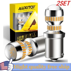 AUXITO 1156 Amber LED Turn Signal Light Bulb Error Free Anti Hyper Flash 54H 4x - Picture 1 of 11